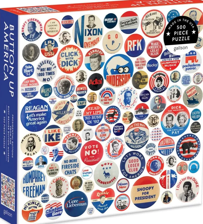Galison - Button Up America - 500 Piece Jigsaw Puzzle Discount