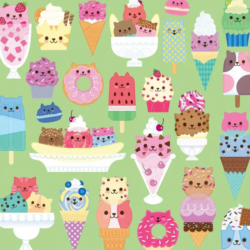 Galison - Cat Cafe - 500 Piece Jigsaw Puzzle Fashion