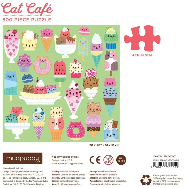 Galison - Cat Cafe - 500 Piece Jigsaw Puzzle Fashion