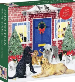 Galison - Christmas Cottage Square Boxed - 1000 Piece Jigsaw Puzzle Discount