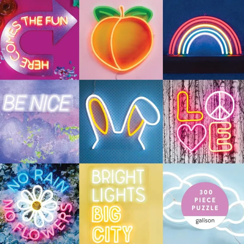Galison - Electric Confetti Neon - 300 Piece Jigsaw Puzzle Hot