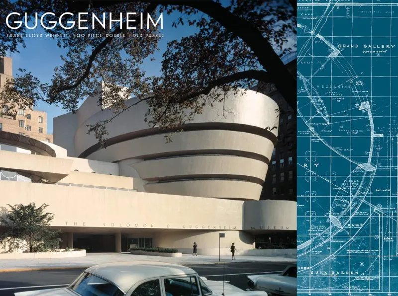 Galison - Frank Lloyd Wright Guggenheim - 2-sided 500 Piece Jigsaw Puzzle Outlet