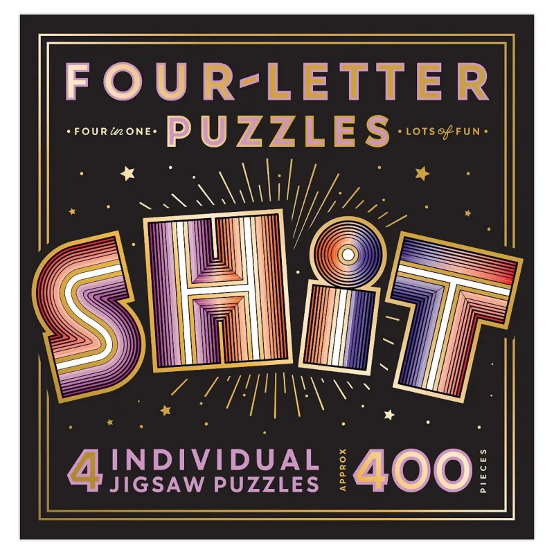 Galison - Knock Knock "Sh*t" Four-Letter - 400 Piece Jigsaw Puzzles Online