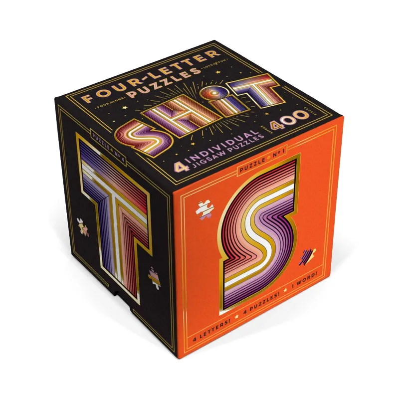 Galison - Knock Knock "Sh*t" Four-Letter - 400 Piece Jigsaw Puzzles Online