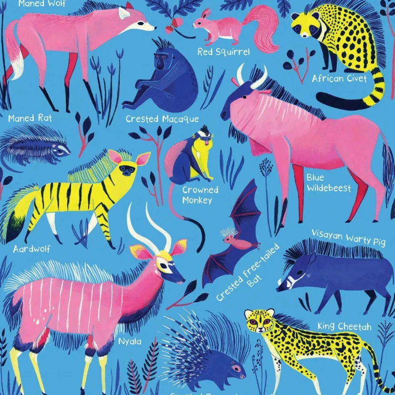 Galison - Mammals with Mohawks - 500 Piece Jigsaw Puzzle Sale