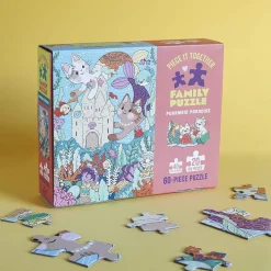 Galison - Piece It Together Family Puzzle: Purrmaid Paradise - 60 Piece Jigsaw Puzzle Hot