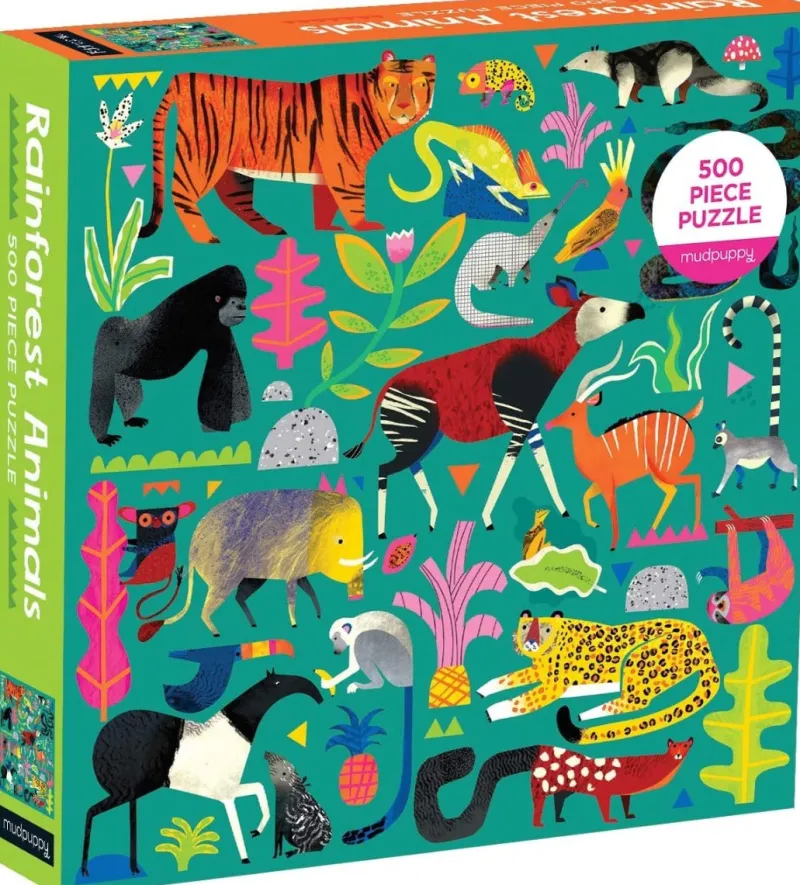 Galison - Rainforest Animals - 500 Piece Jigsaw Puzzle Fashion