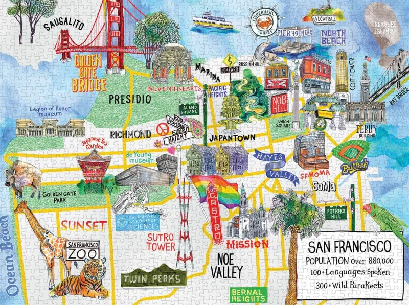 Galison - San Francisco - 1000 Piece Jigsaw Puzzle Best