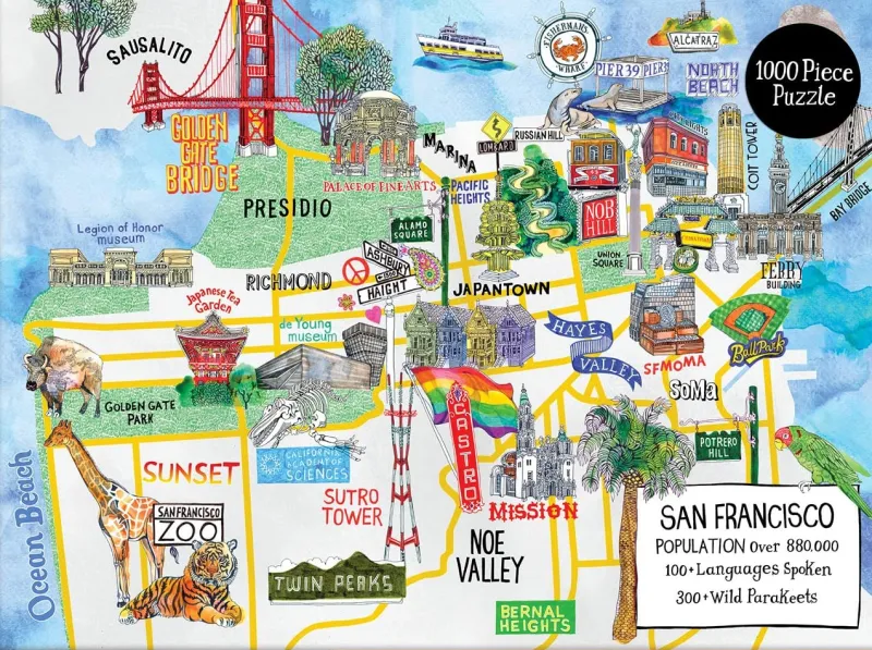 Galison - San Francisco - 1000 Piece Jigsaw Puzzle Best
