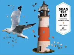 Galison - Seas The Day 2 in 1 Shaped Puzzle Outlet