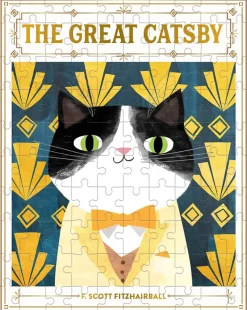 Galison - The Great Catsby Bookish Cats - 100 Piece Jigsaw Puzzle Best