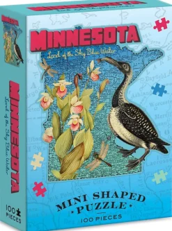 Galison - Wendy Gold Minnesota - Mini Shaped 100 Piece Jigsaw Puzzle Fashion