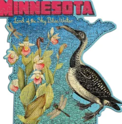 Galison - Wendy Gold Minnesota - Mini Shaped 100 Piece Jigsaw Puzzle Fashion