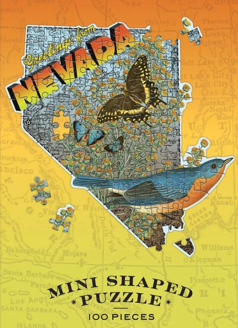 Galison - Wendy Gold Nevada - 100 Piece Mini Jigsaw Puzzle Outlet