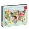 Galison - Wendy Gold USA State Flowers - 1000 Piece Jigsaw Puzzle Hot
