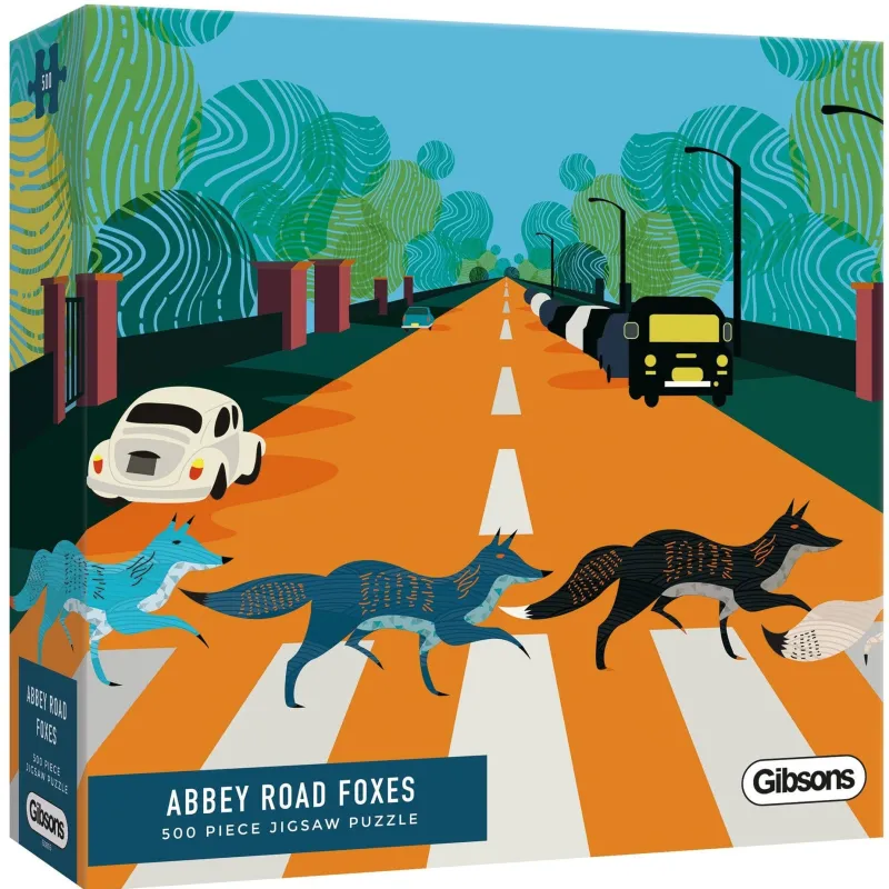 Gibsons - Abbey Road Foxes - 500 Piece Jigsaw Puzzle Outlet