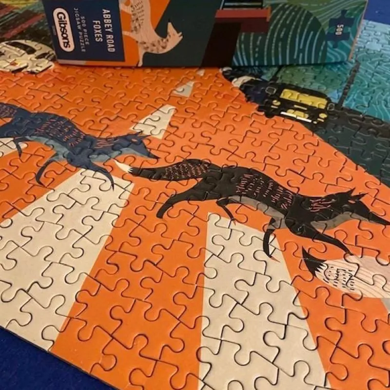Gibsons - Abbey Road Foxes - 500 Piece Jigsaw Puzzle Outlet