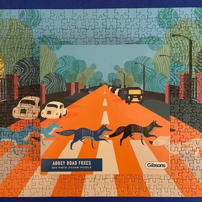 Gibsons - Abbey Road Foxes - 500 Piece Jigsaw Puzzle Outlet