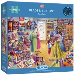 Gibsons - Beads & Buttons - 1000 Piece Jigsaw Puzzle Sale