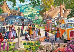 Gibsons - Boarding the Bus - 100 XXL Piece Jigsaw Puzzle Online
