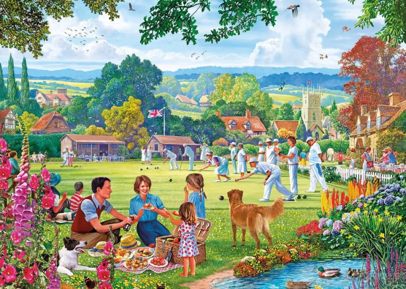 Gibsons - Bowling by the Brook - 100 Piece Jigsaw Puzzle Clearance