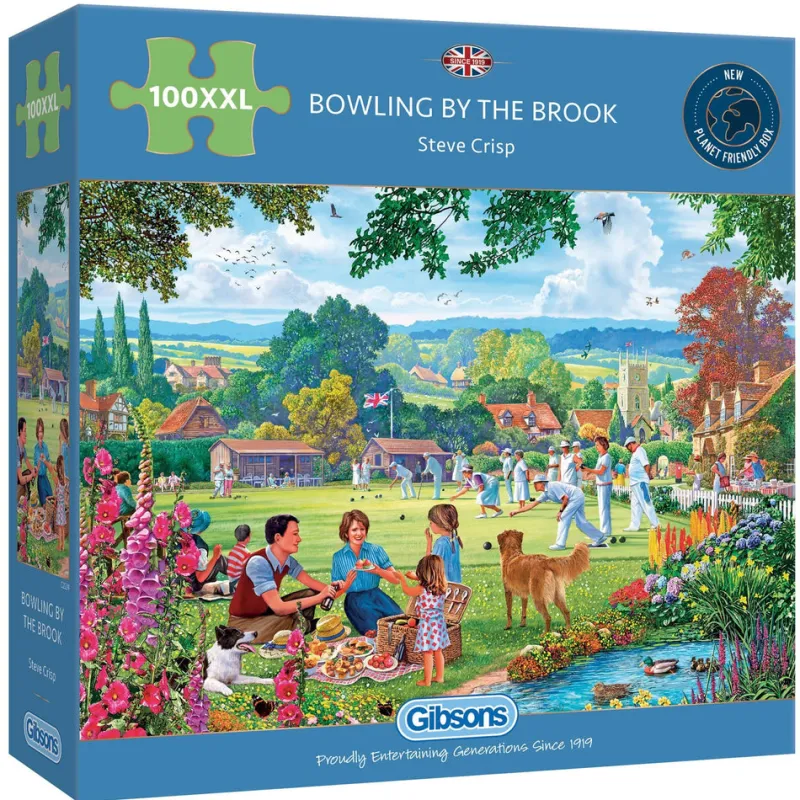 Gibsons - Bowling by the Brook - 100 Piece Jigsaw Puzzle Clearance