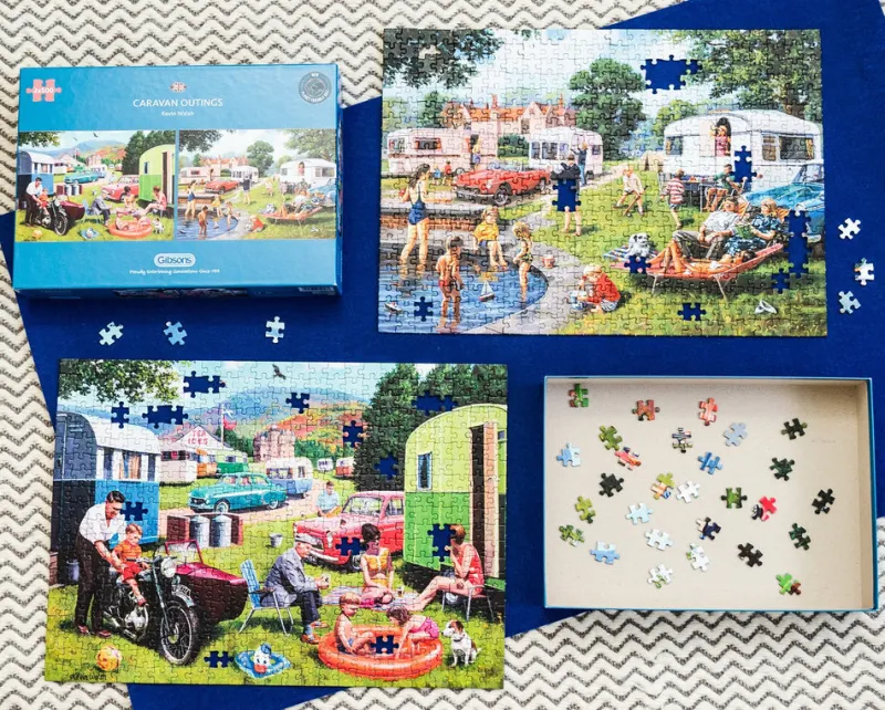 Gibsons - Caravan Outings - 2 X 500 Piece Jigsaw Puzzle Best