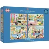Gibsons - Catastrophe Cottage - 4 x 500 Piece Jigsaw Puzzles New