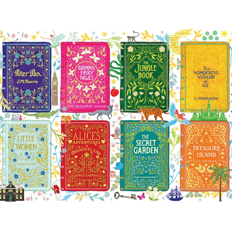 Gibsons - Classic Book Covers - 1000 Piece Jigsaw Puzzle Clearance