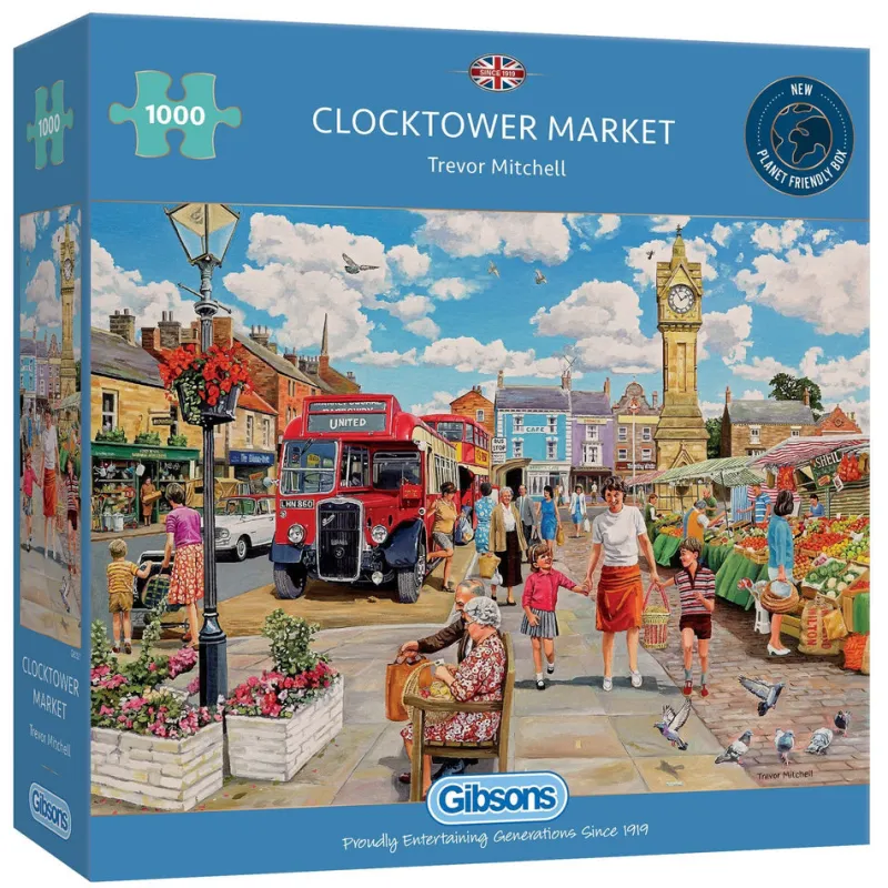 Gibsons - Clocktower Market - 1000 Piece Jigsaw Puzzle Discount