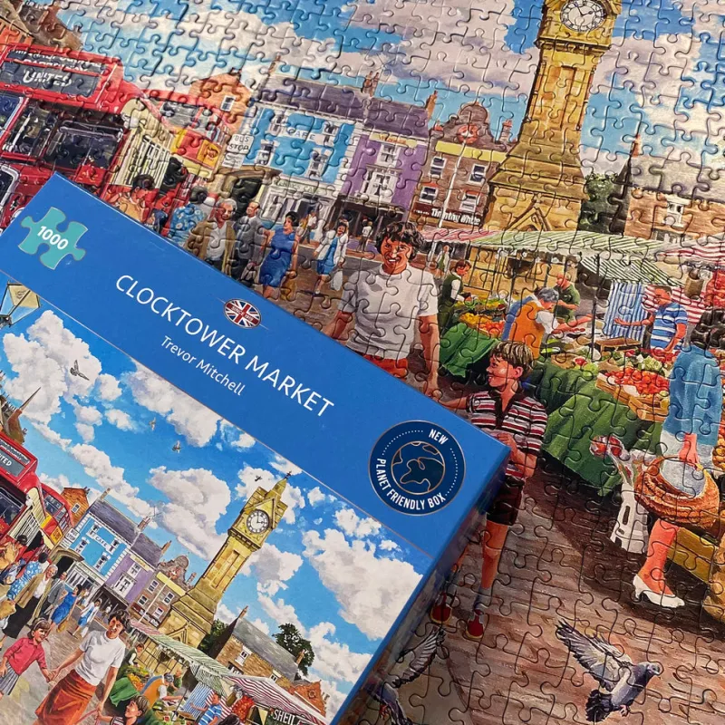 Gibsons - Clocktower Market - 1000 Piece Jigsaw Puzzle Discount