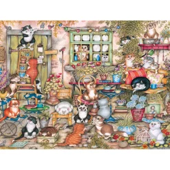 Gibsons - Courtyard Cats - 1000 Pieces New