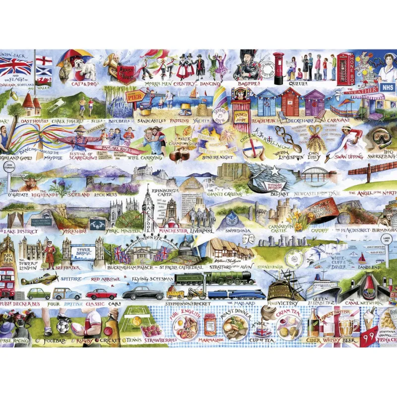 Gibsons - Cream Teas & Queuing - 1000 Piece Jigsaw Puzzle Hot