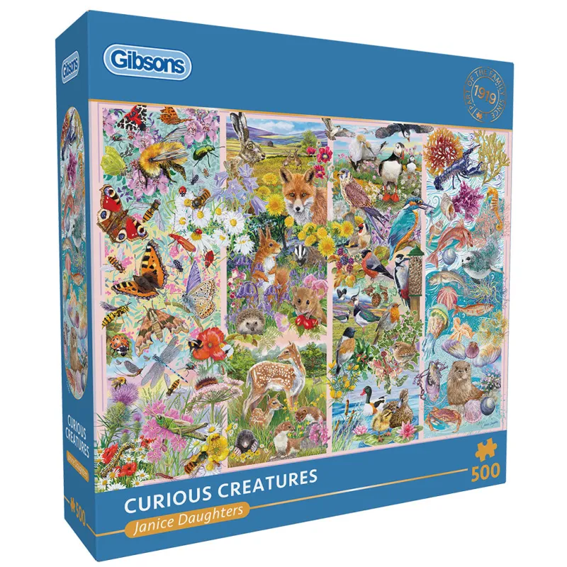 Gibsons - Curious Creatures - 500 Piece Jigsaw Puzzle Online