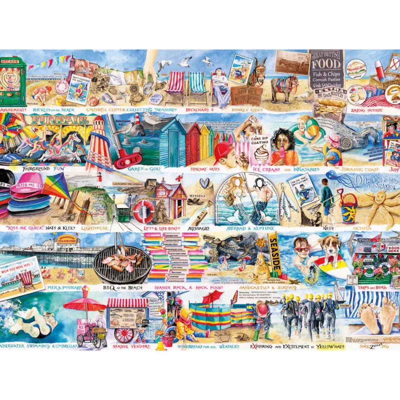 Gibsons - Deckchairs and Donkeys - 1000 Piece Jigsaw Puzzle Best