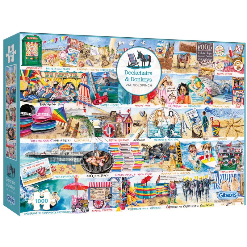 Gibsons - Deckchairs and Donkeys - 1000 Piece Jigsaw Puzzle Best