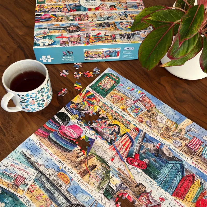 Gibsons - Deckchairs and Donkeys - 1000 Piece Jigsaw Puzzle Best