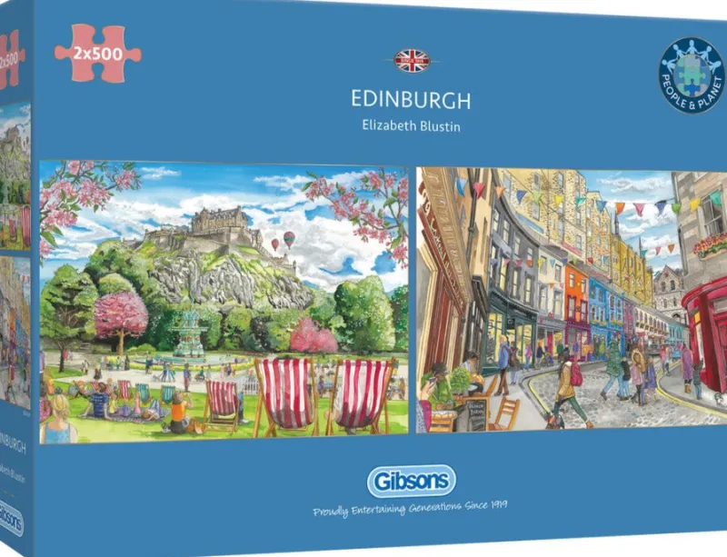 Gibsons - Edinburgh - 2 X 500 Piece Jigsaw Puzzle Best