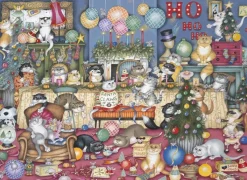 Gibsons - Feline Festivities - 1000 Piece Jigsaw Puzzle Discount