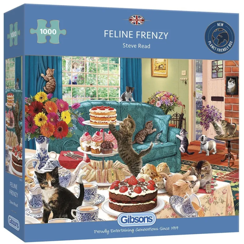 Gibsons - Feline Frenzy - 1000 Piece Jigsaw Puzzle Discount