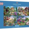 Gibsons - Flora & Fauna - 4 x 500 Piece Jigsaw Puzzles Online