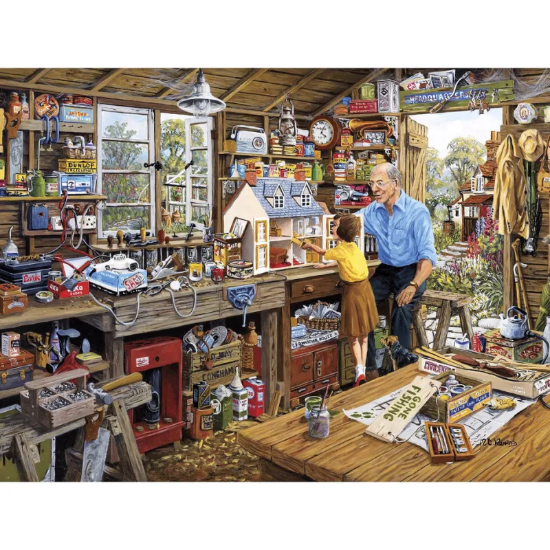 Gibsons - Grandad's Workshop - 1000 Piece Jigsaw Puzzle Best