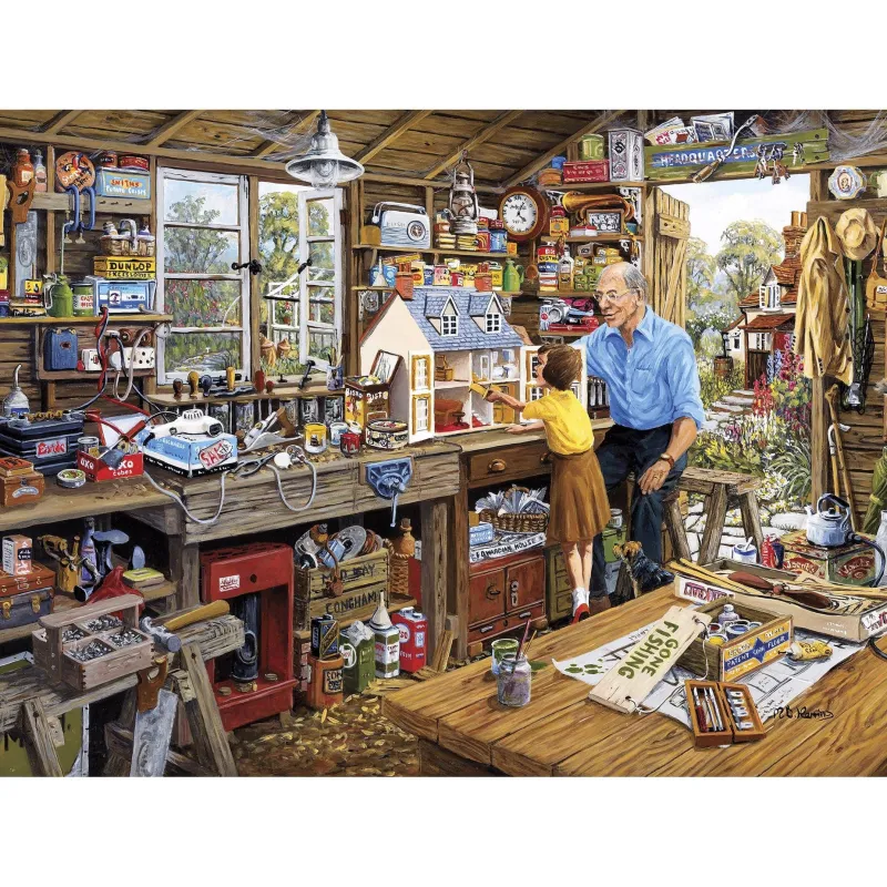 Gibsons - Grandad's Workshop - 500 XL Piece Jigsaw Puzzle Online