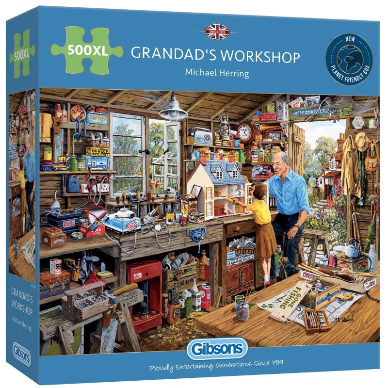 Gibsons - Grandad's Workshop - 500 XL Piece Jigsaw Puzzle Online