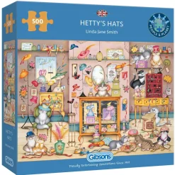 Gibsons - Hetty's Hats - 500 Piece Jigsaw Puzzle Best
