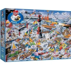 Gibsons - I Love Boats - 1000 Piece Jigsaw Puzzle Hot