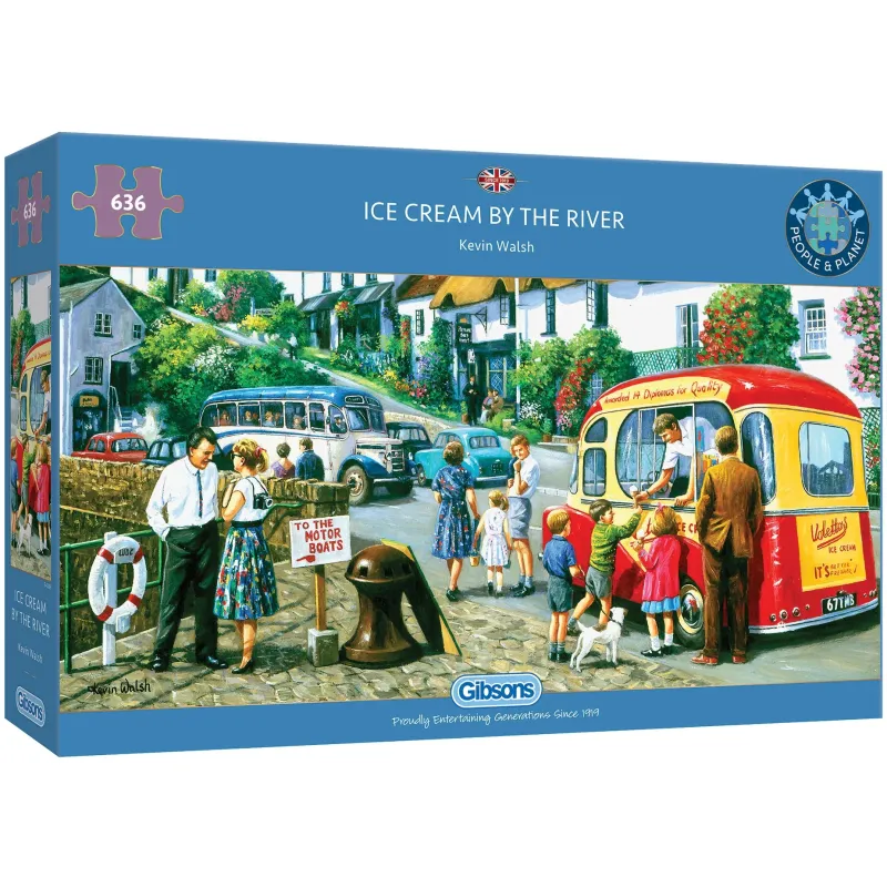 Gibsons - Ice Cream by the River - 636 Piece Jigsaw Puzzle Discount