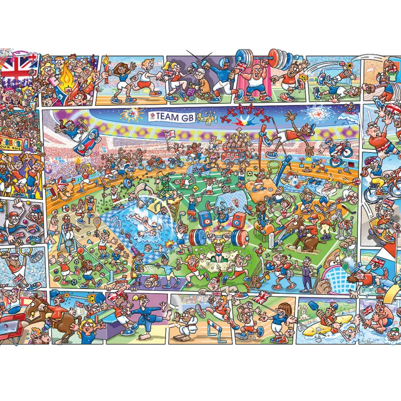 Gibsons - Jokesaws - Team GB: Medals in the Making - 1000 Piece Jigsaw Puzzle Fashion