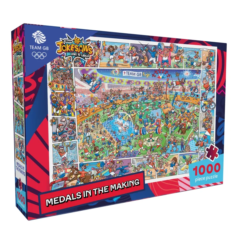 Gibsons - Jokesaws - Team GB: Medals in the Making - 1000 Piece Jigsaw Puzzle Fashion