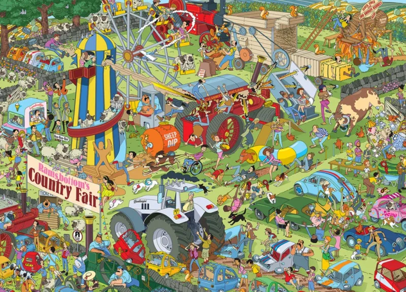 Gibsons - Jokesaws: Country Show Chaos - 1000 Piece Jigsaw Puzzle Hot
